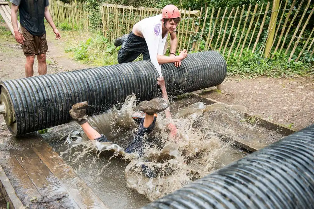 Some Explorers fall in the mud